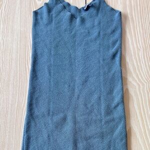 Stylish Blue Herringbone Maxi Dress